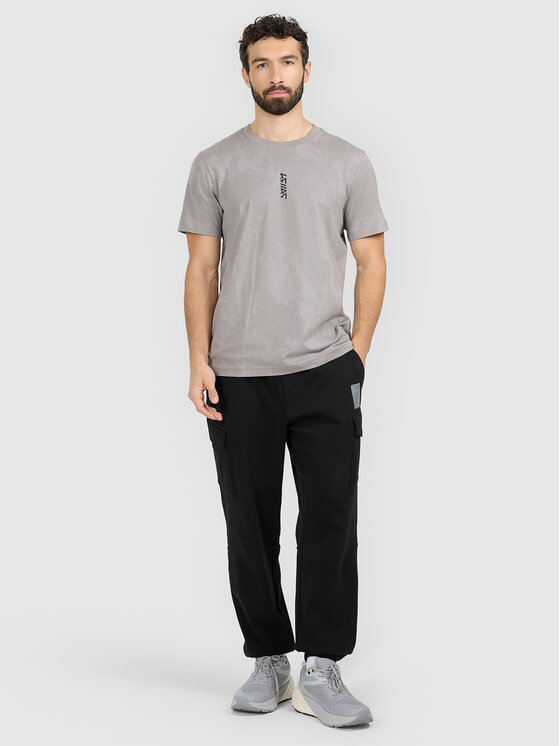4F 4F T-Shirt BRIGHT TRACK Szary jasny Regular Fit