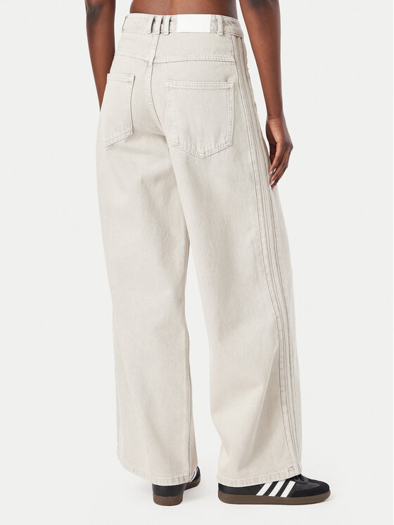 adidas adidas Jeansy KQ6470 Szary jasny Oversize