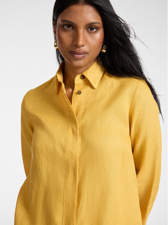 Elena Mirò Elena Mirò Koszula 5013P000322N018 Żółty Boxy Fit