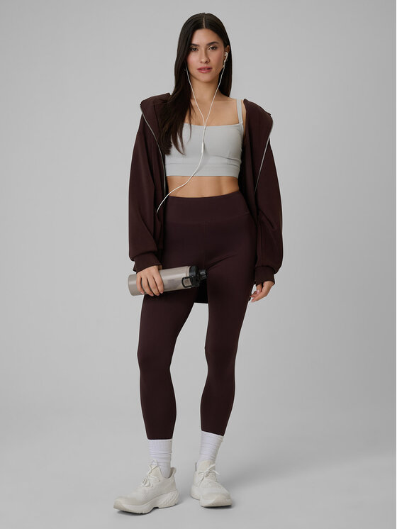 4F 4F Legginsy EVERYWEAR Brązowy ciemny Slim Fit