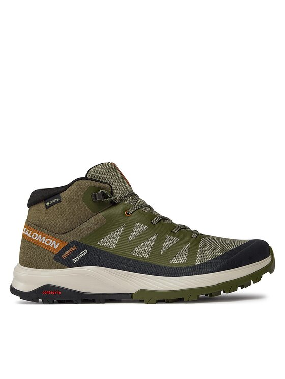 Salomon Pārgājienu apavi Outrise Mid GORE-TEX L47143600 Haki