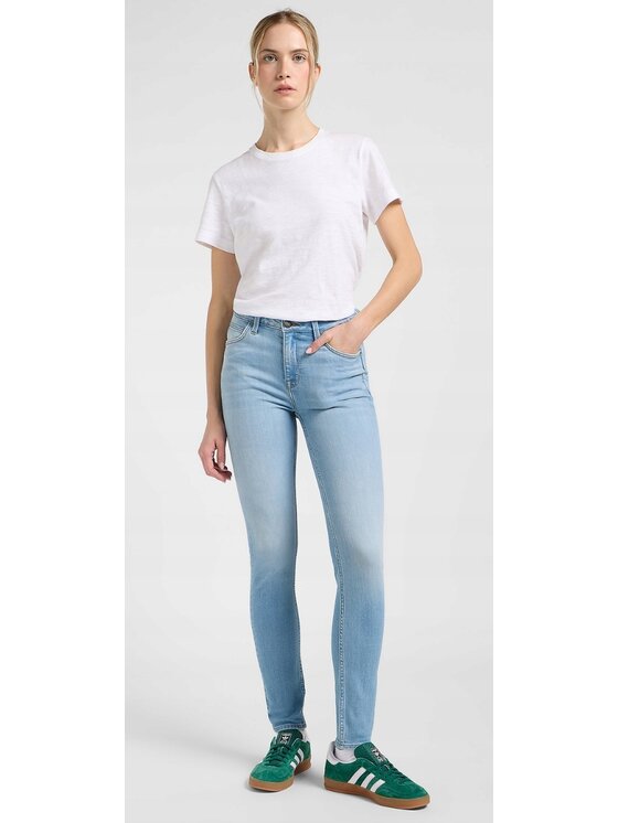 Lee Lee Jeansy Scarlett High Niebieski Skinny Fit