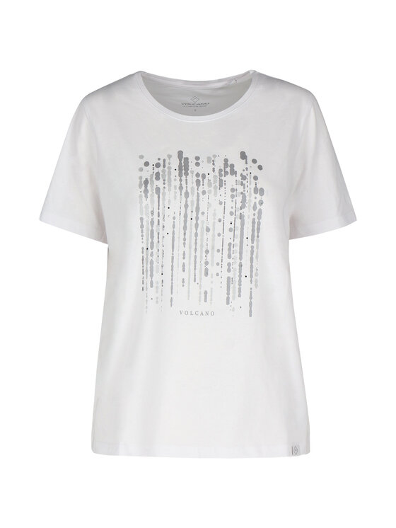 Volcano Volcano T-Shirt T-SEAR Biały Regular Fit