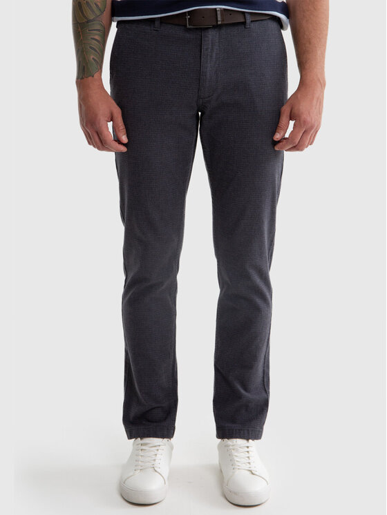 BIG STAR BIG STAR Chinosy MARCOS_402_350 Niebieski Chino Fit