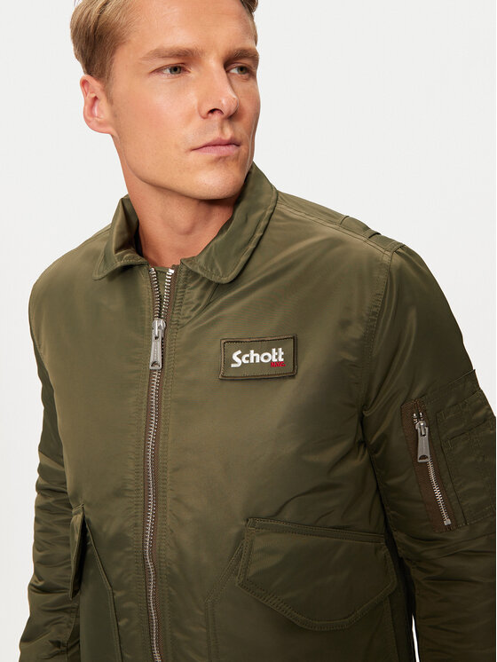 SCHOTT N.Y.C. SCHOTT N.Y.C. Μπόμπερ μπουφάν 210100RS Πράσινο Regular Fit