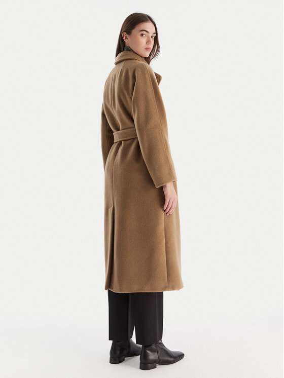 Weekend Max Mara Palton de lână Tempera 2525016082 Maro Regular