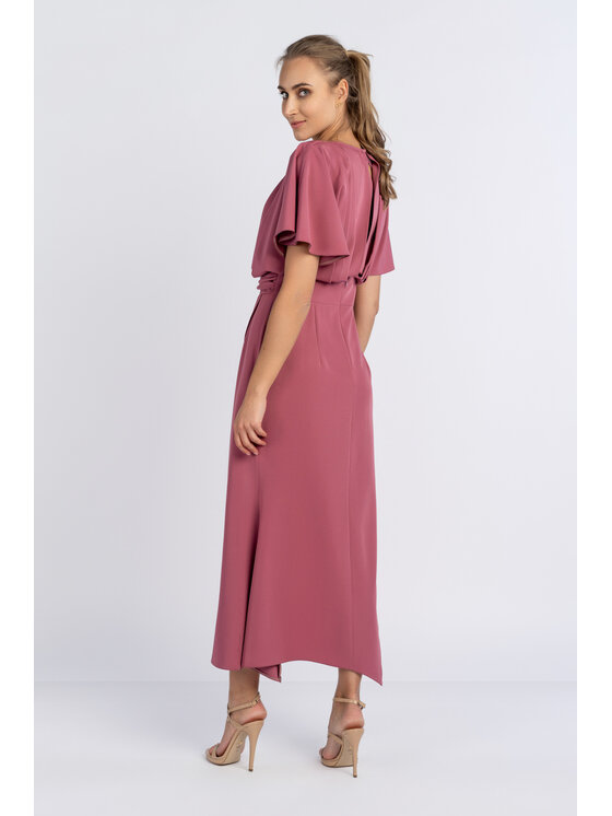 Salme Salme Elegantné šaty Lauren Ružová Regular Fit