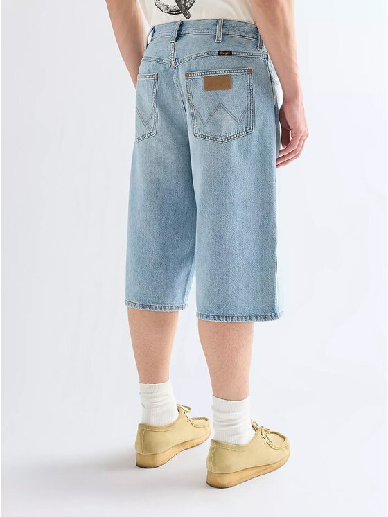 Wrangler Wrangler Szorty jeansowe JORT SHORTS Niebieski Loose Fit