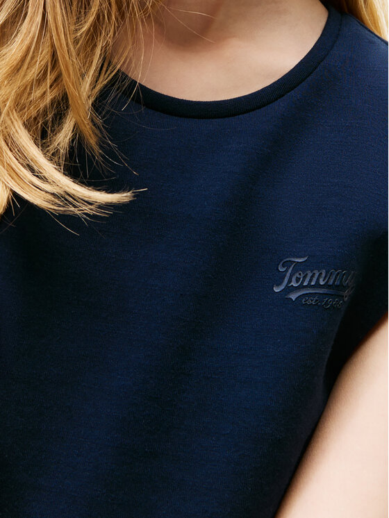 Tommy Hilfiger Tommy Hilfiger Sukienka codzienna Spacer KG0KG08706 D Granatowy Regular Fit