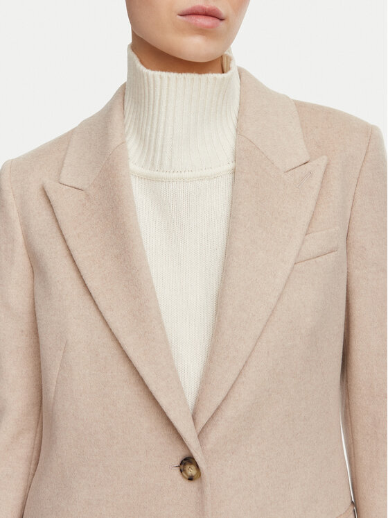 BOSS BOSS Vilnonis paltas Classin1 50574982 Šviesiai smėlinė Regular Fit