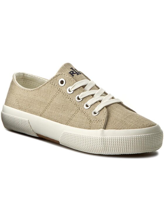 Lauren Ralph Lauren Sneakers aus Stoff Jolie Ne N85 XZDSN XY4W1 XW4RT Beige Modivo