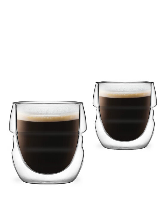 Komplet szklanek Vialli Design, 2 SZKL.DO ESPRESSO Z PODW.ŚC. 70ML SFERICO 7947