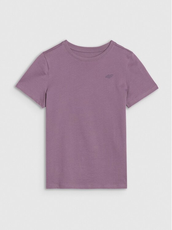 4F 4F T-Shirt 4FJWSS25TTSHF2177-51S Fioletowy Regular Fit