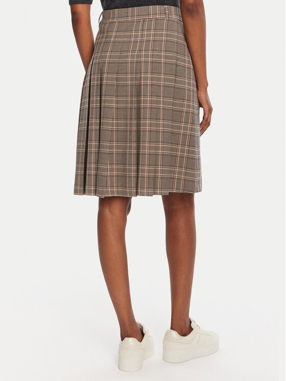 Tommy Hilfiger Tommy Hilfiger Спідниця в складку WW0WW46651 Бежевий Regular Fit