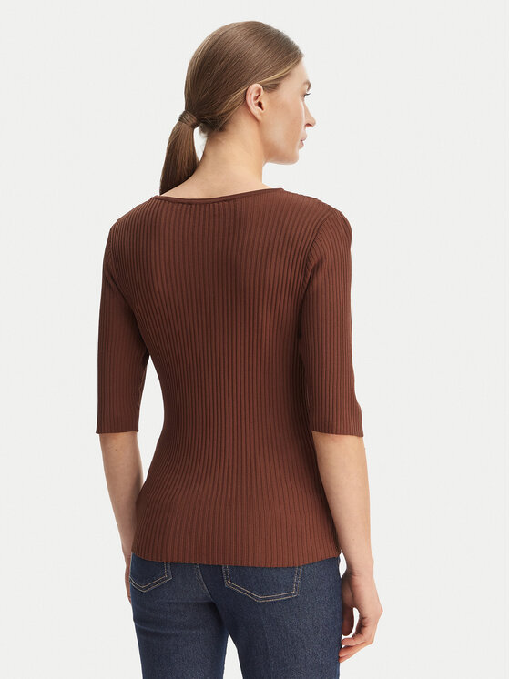 Rinascimento Rinascimento Bluza CFM0012240003 Rjava Slim Fit