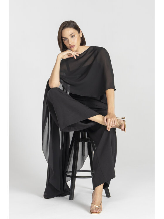 Deni Cler Milano Deni Cler Milano Kombinezon W-DC-H006-E2-N9-90-1 Czarny Loose Leg