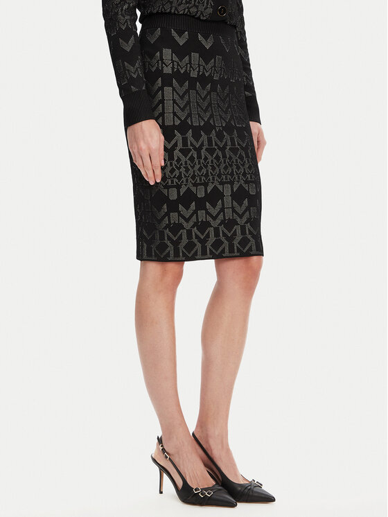 Marciano Guess Midi sukňa 5YGD16 5877Z Čierna Slim Fit