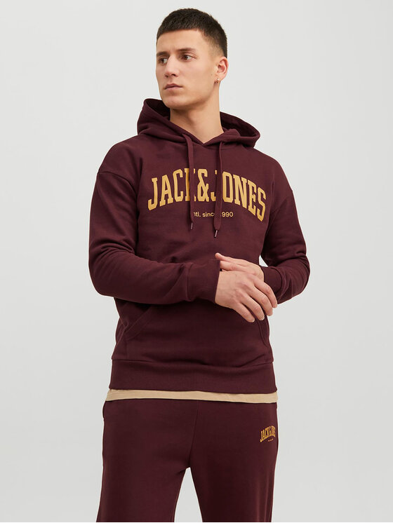 Jack & Jones Jack & Jones Mikina Josh 12236513 Bordó Standard Fit