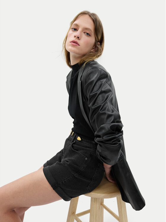 Gap Gap Džínové šortky 570596-03 Černá Regular Fit