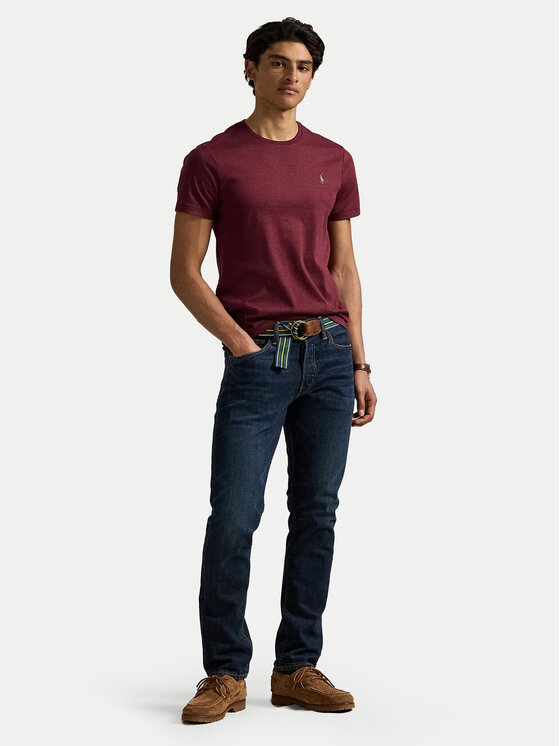 Polo Ralph Lauren Polo Ralph Lauren T-Shirt 710740727098 Bordowy Custom Slim Fit