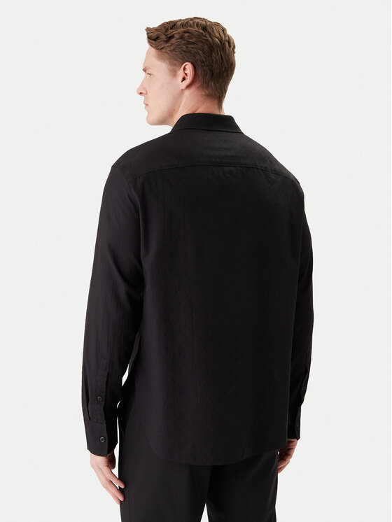 Calvin Klein Calvin Klein Риза Easy LV04LE111G Черен Relaxed Fit