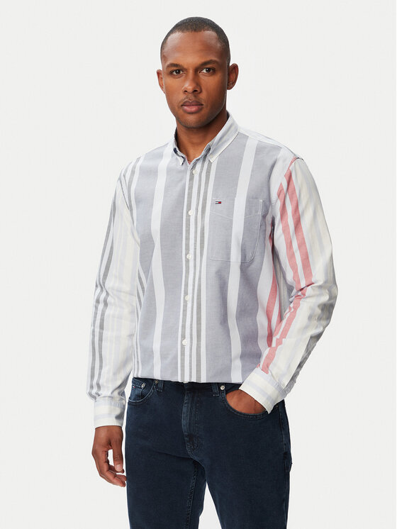 Tommy Jeans Tommy Jeans Krekls Oxford DM0DM23246 Gaiši zila Relaxed Fit