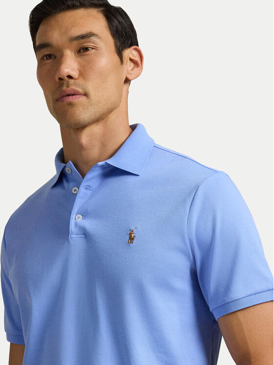 Polo Ralph Lauren Polo Ralph Lauren Polo majica 710704319165 Svetlo modra Slim Fit