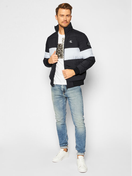 Calvin Klein Jeans Pūkinė striukė Outline Logo J30J316624 Spalvota Regular  Fit • Modivo.lt