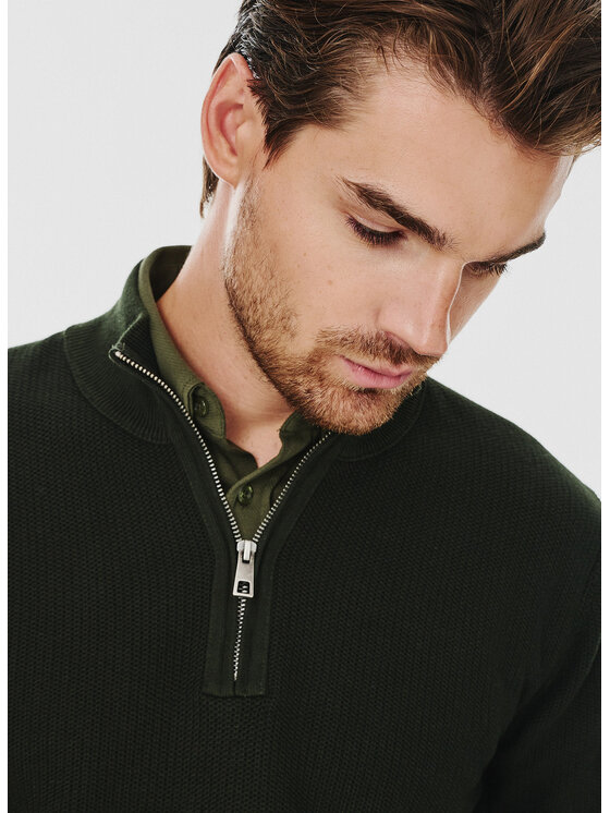 Pako Lorente Pako Lorente Sweter P24WF-2X-027 Zielony Classic Fit