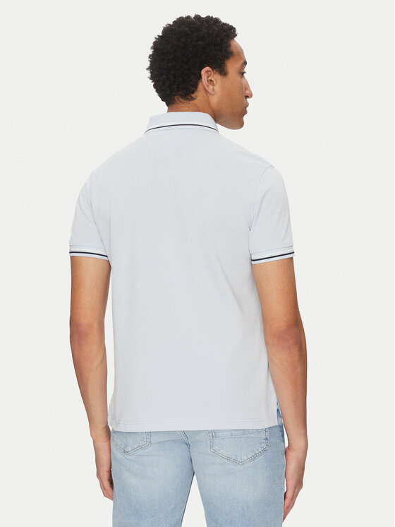 Tommy Hilfiger Tommy Hilfiger Polo Seasonal MW0MW39993 Błękitny Slim Fit