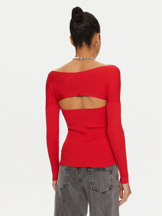 PINKO PINKO Svetr Amaranto 102799 A170 Červená Slim Fit