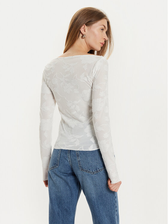 Gina Tricot Gina Tricot Bluse 89120 Weiß Slim Fit