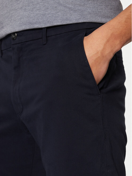Calvin Klein Calvin Klein Pantalon scurți din material Modern Twill K10K114063 Bleumarin Slim Fit
