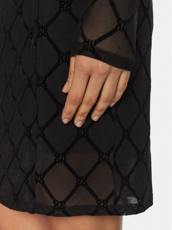 HUGO HUGO Kokteilikleit 50527448 Must Slim Fit