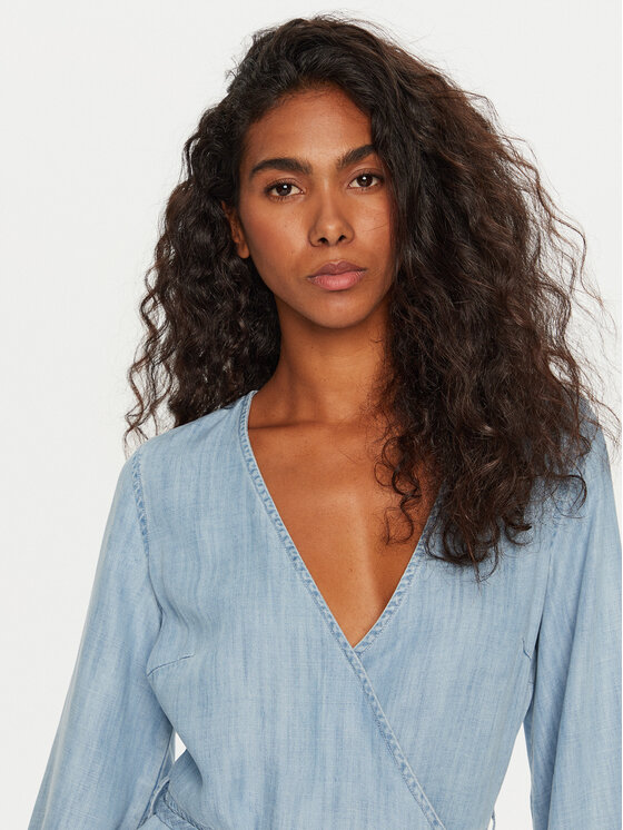 Guess Guess Rochie de zi W2YK67 D22S5 Albastru celest Relaxed Fit