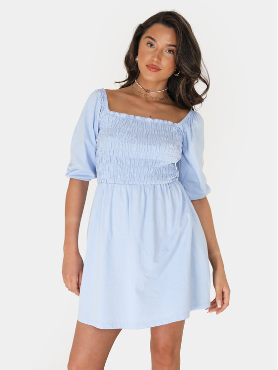 Brave Soul Brave Soul Sommerkleid LDRJ-624FOLLEN Himmelblau Straight Fit