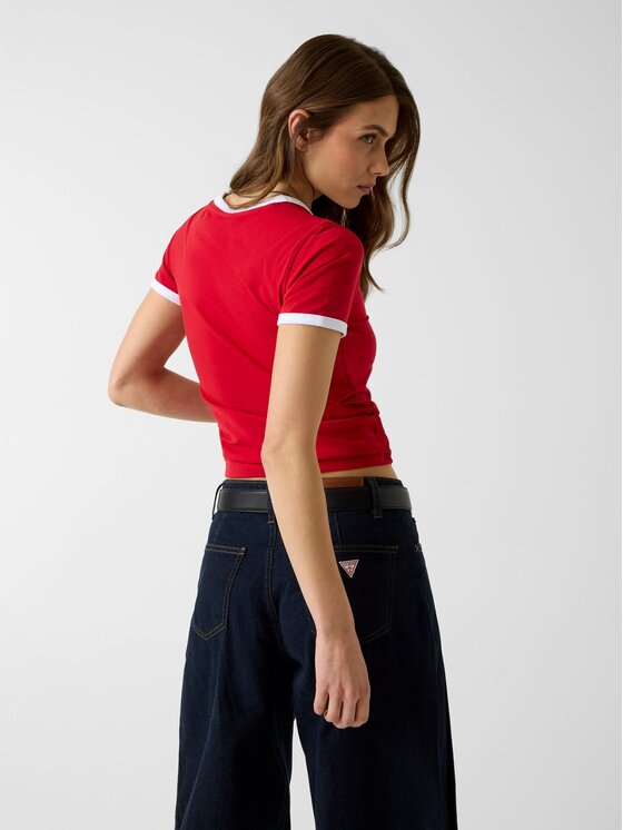 Guess Jeans Guess Jeans T-särk 183096 Punane Classic Fit