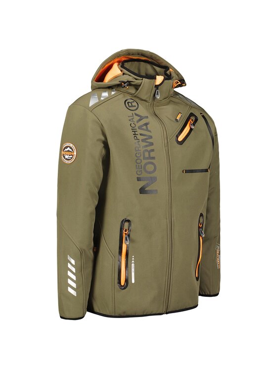 Geographical Norway Geographical Norway Kurtka softshell WY1996H/GN-Kaki / Orange Zielony Regular Fit