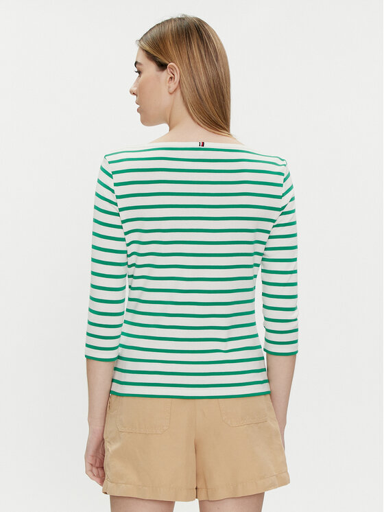 Tommy Hilfiger Tommy Hilfiger Bluzka New Cody WW0WW40589 Zielony Slim Fit