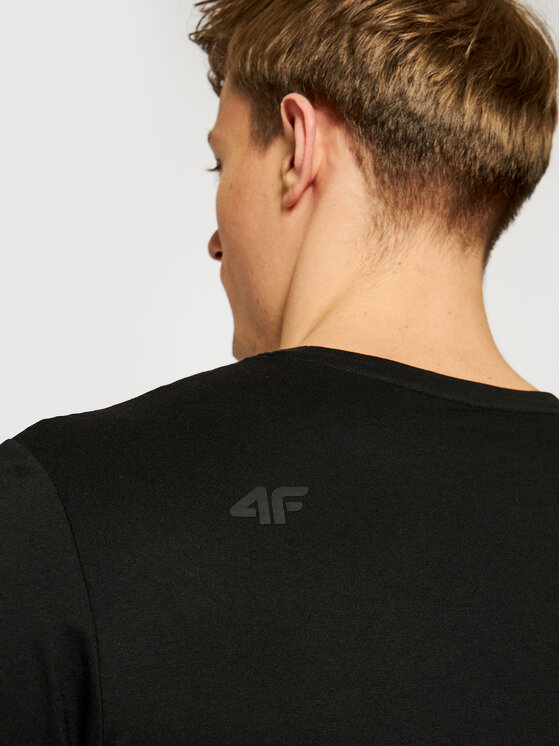 4F 4F T-Shirt NOSH4-TSM003 Czarny Regular Fit