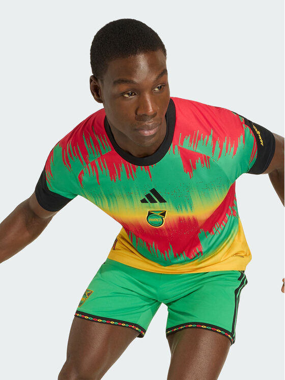 adidas adidas Koszulka techniczna Jamaica 26 x Bob Marley Home Pre Match Jersey Żółty Slim Fit