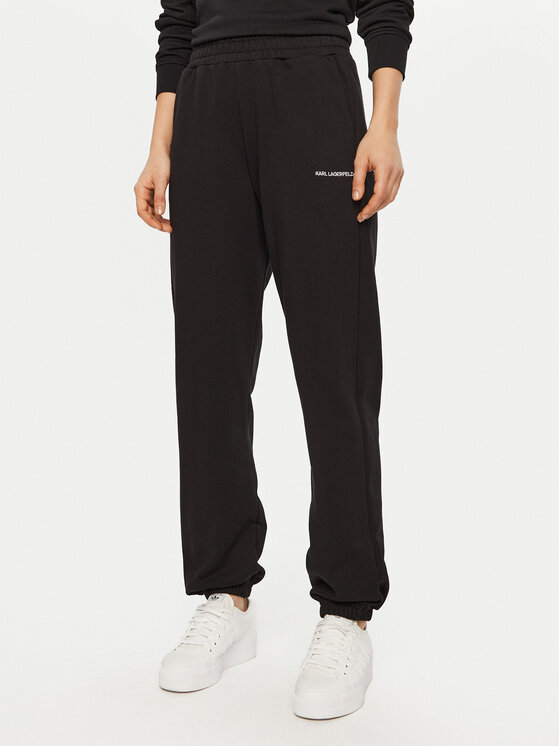 KARL LAGERFELD Teplákové nohavice A1W10130 Čierna Relaxed Fit