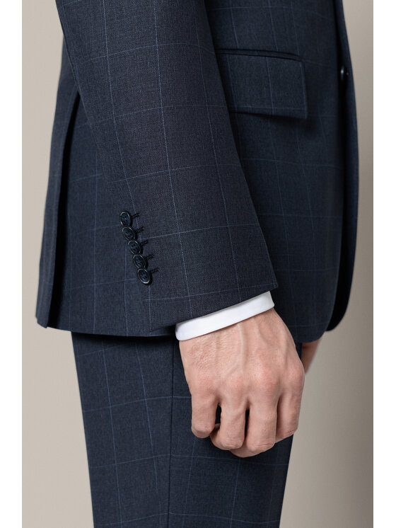 Lancerto Lancerto Garnitur Badalona GA073126000006 Granatowy Slim Fit