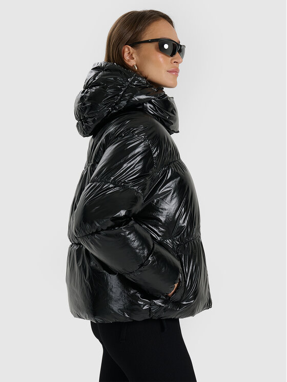 4F 4F Kurtka puchowa URBAN COMMUTER Czarny Oversize