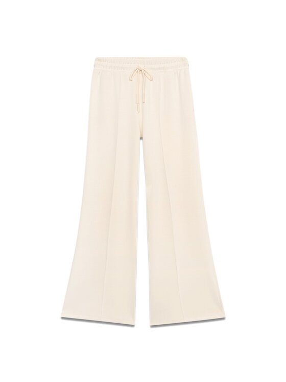 Oltre Oltre Pantaloni di tessuto P821J002335N021 Bianco Baggy Fit