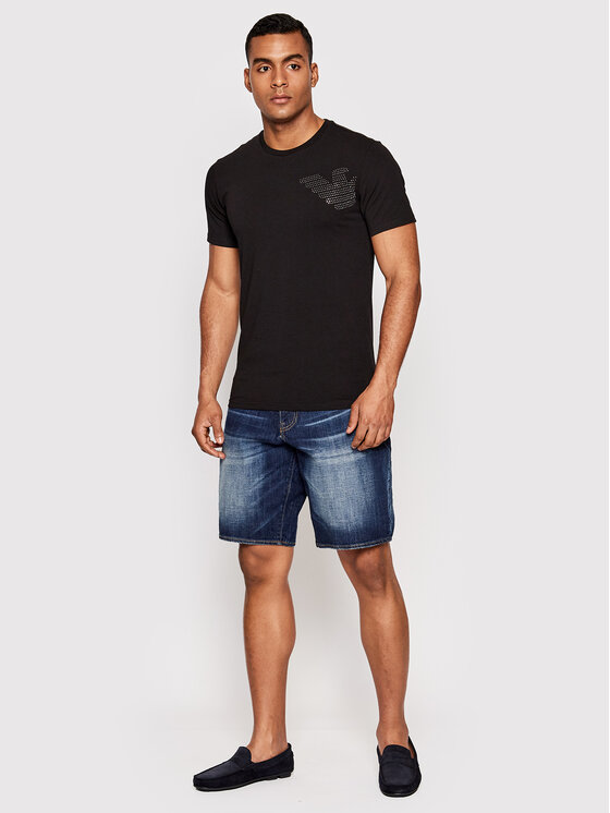 Armani Exchange Armani Exchange Džínsové šortky 3LZJ65 Z1LTZ 1500 Tmavomodrá Slim Fit