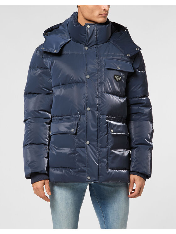PHILIPP PLEIN PHILIPP PLEIN Giubbotto piumino 22881 Celeste Regular Fit