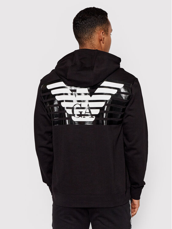 EA7 Emporio Armani EA7 Emporio Armani Mikina 3LPM61 PJEQZ 1200 Černá Regular Fit