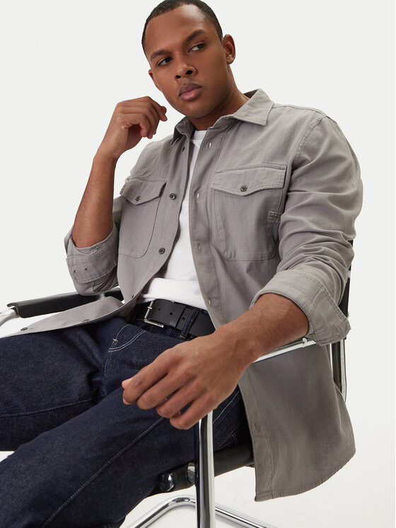 G-Star Raw G-Star Raw Košile Marine D24963-D454 Šedá Slim Fit
