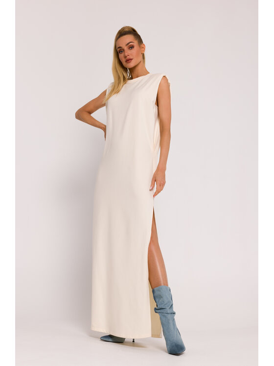Made of Emotion Made of Emotion Letní šaty M790 Écru Generous Fit